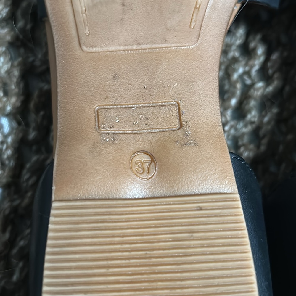 Miz Mooz Black and Tan Sandals with Leather Finish - Picture 4 of 4
